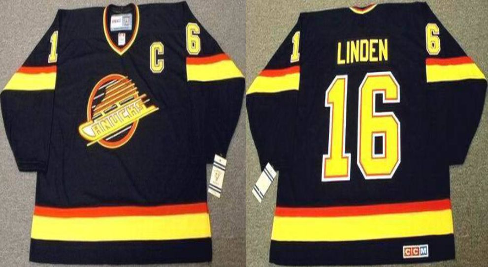 2019 Men Vancouver Canucks #16 Linden Black CCM NHL jerseys1->vancouver canucks->NHL Jersey